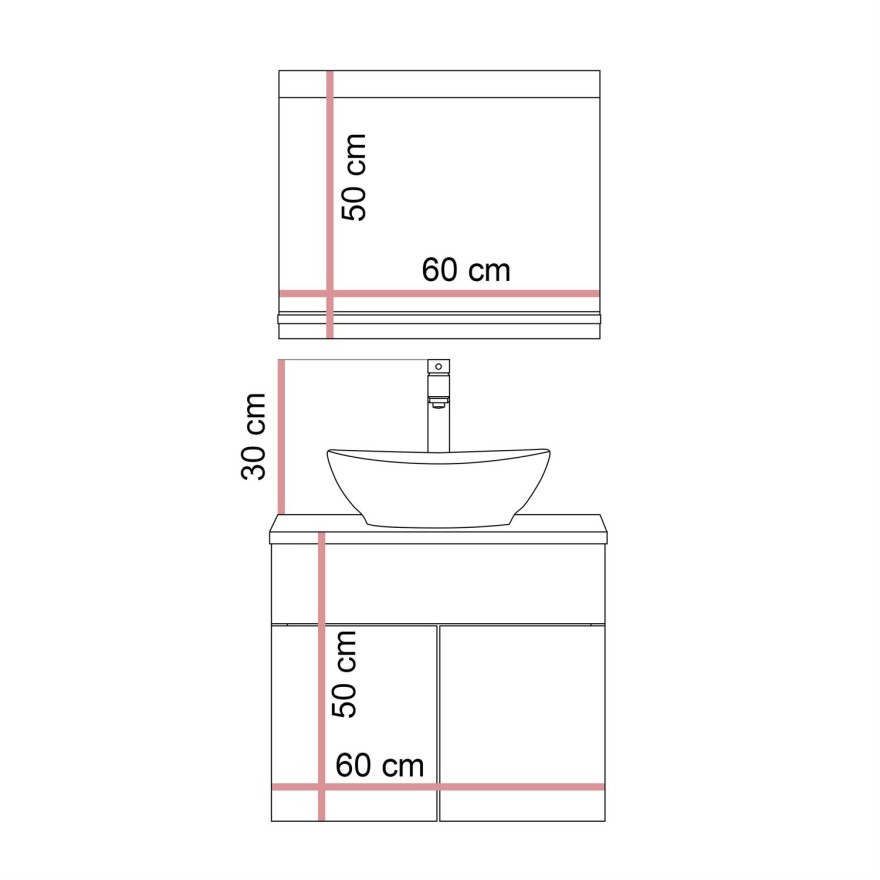 Badezimmerschrank LUMIRE II LOFT