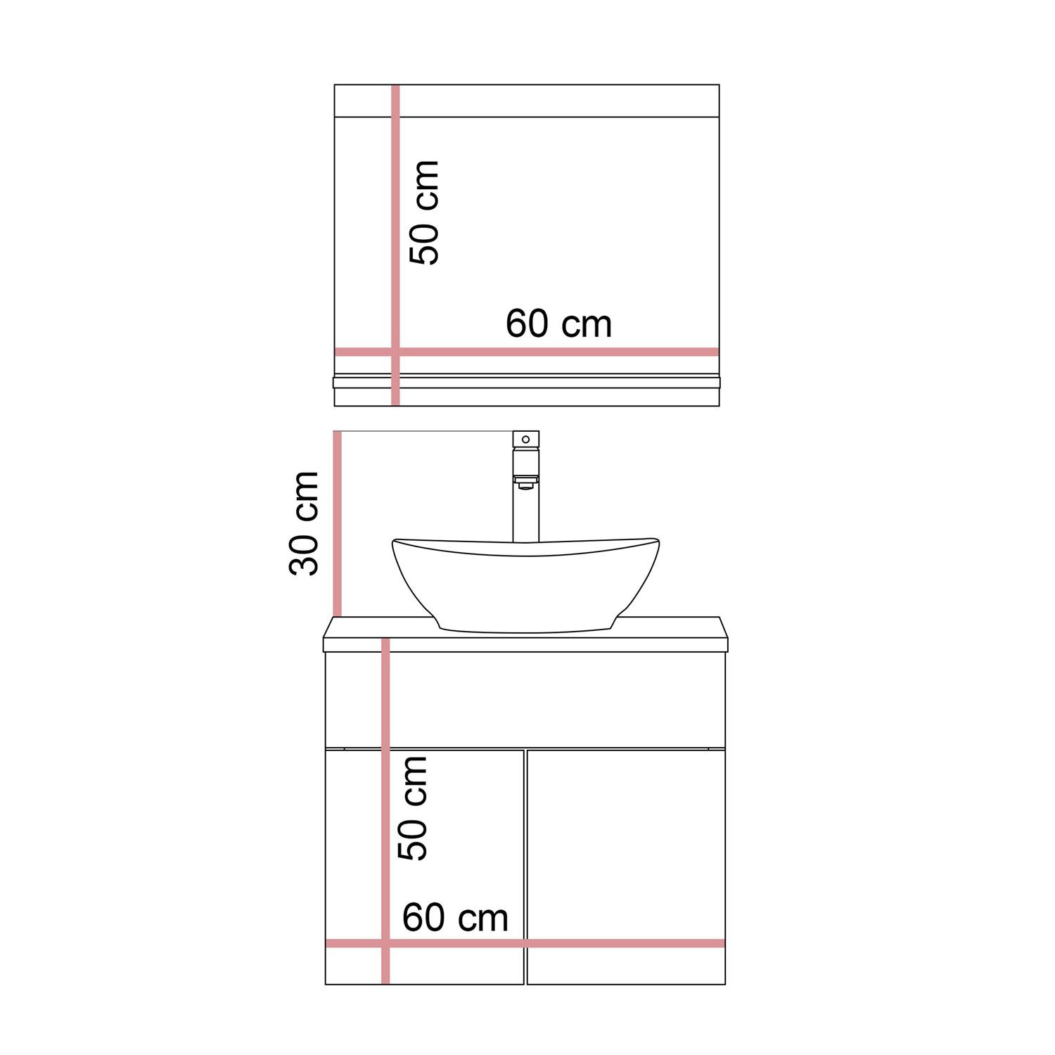 Badezimmerschrank LUMIRE II LOFT