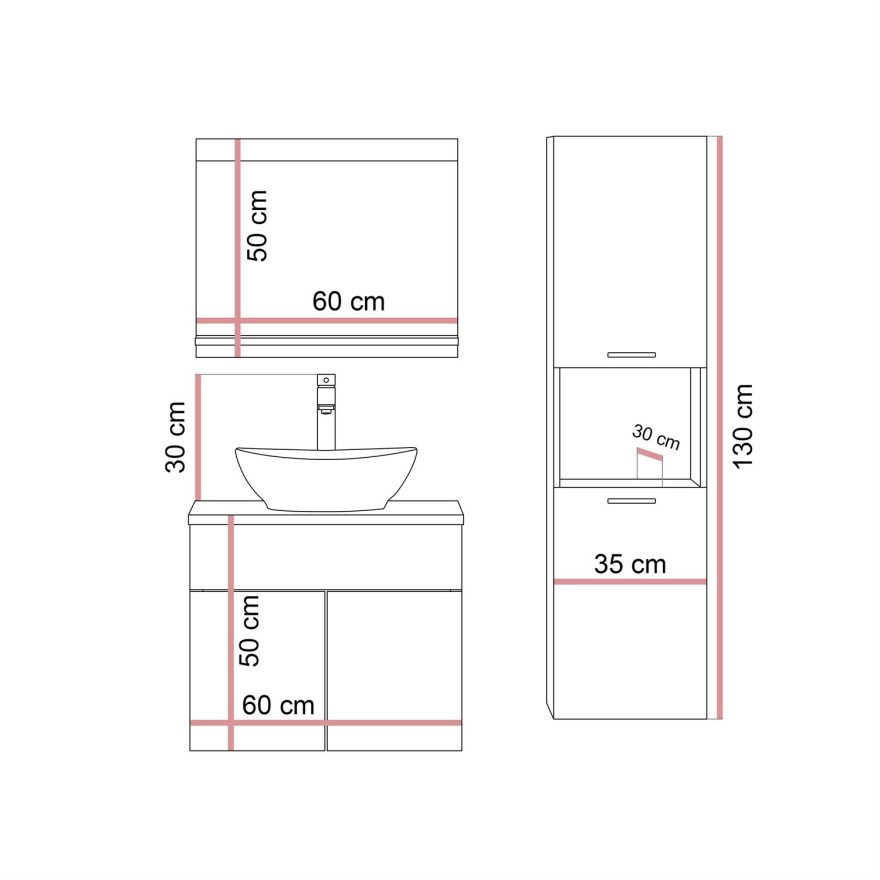 Badezimmerschrank LUMIRE II