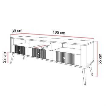 TV-Lowboard ELYSIA KASCHMIR mit Schubladen