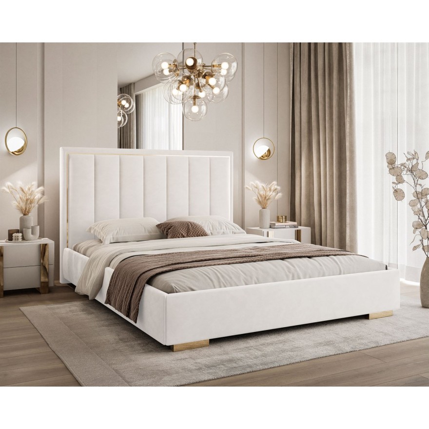 Polsterbett AURELIA mit Bettkasten und Metallgestell