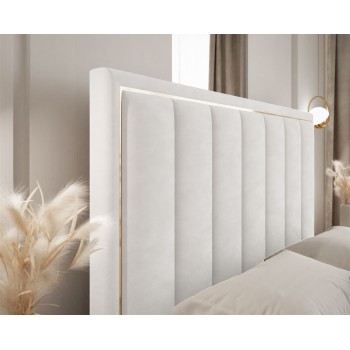 Polsterbett AURELIA mit Bettkasten und Metallgestell