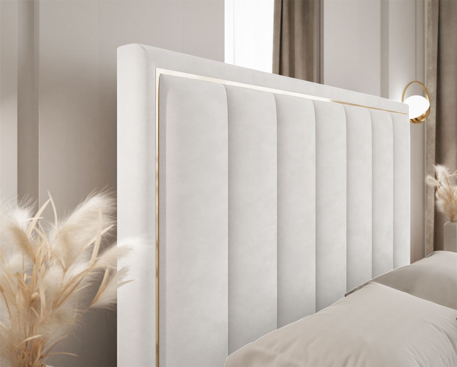 Polsterbett AURELIA mit Bettkasten und Metallgestell