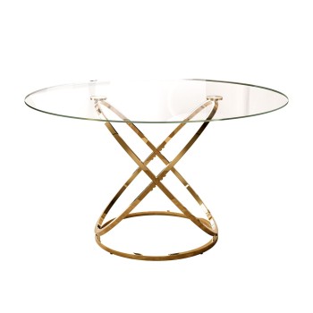 Esstisch BELLE mit Glasplatte