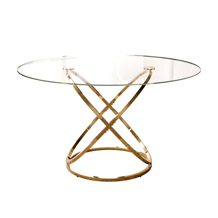 Esstisch BELLE mit Glasplatte