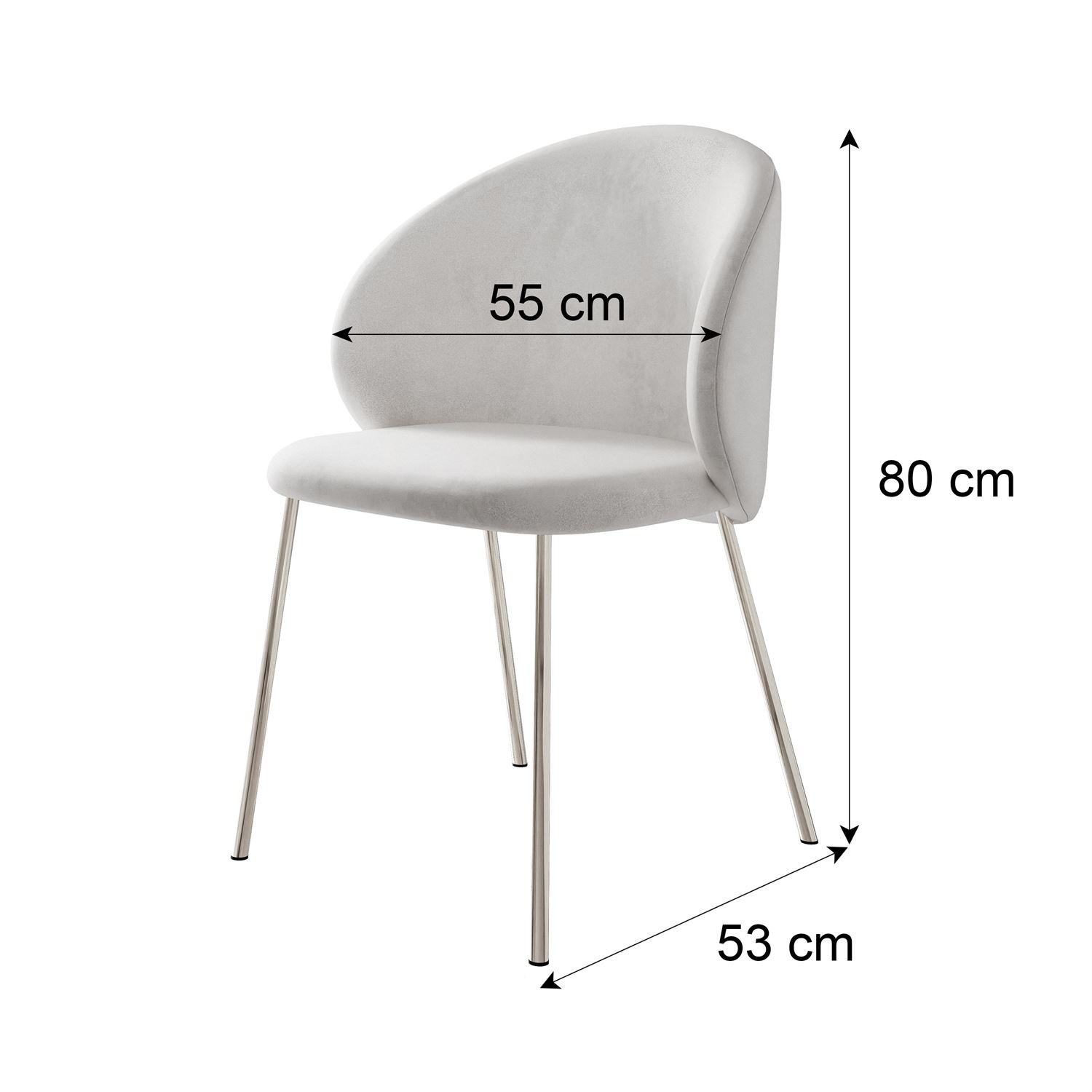 Esszimmer-Set BELLE mit vier Stühlen