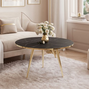 Runder Couchtisch SOLEIL GOLD MARMOR