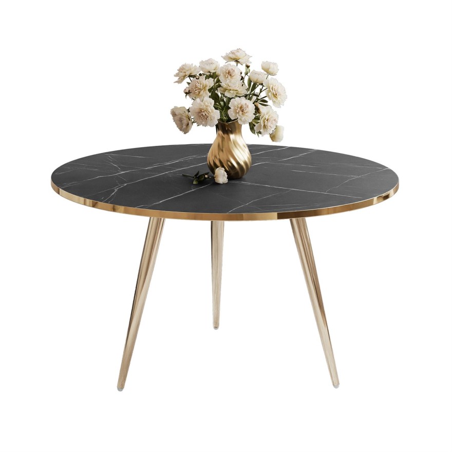 Runder Couchtisch SOLEIL GOLD MARMOR