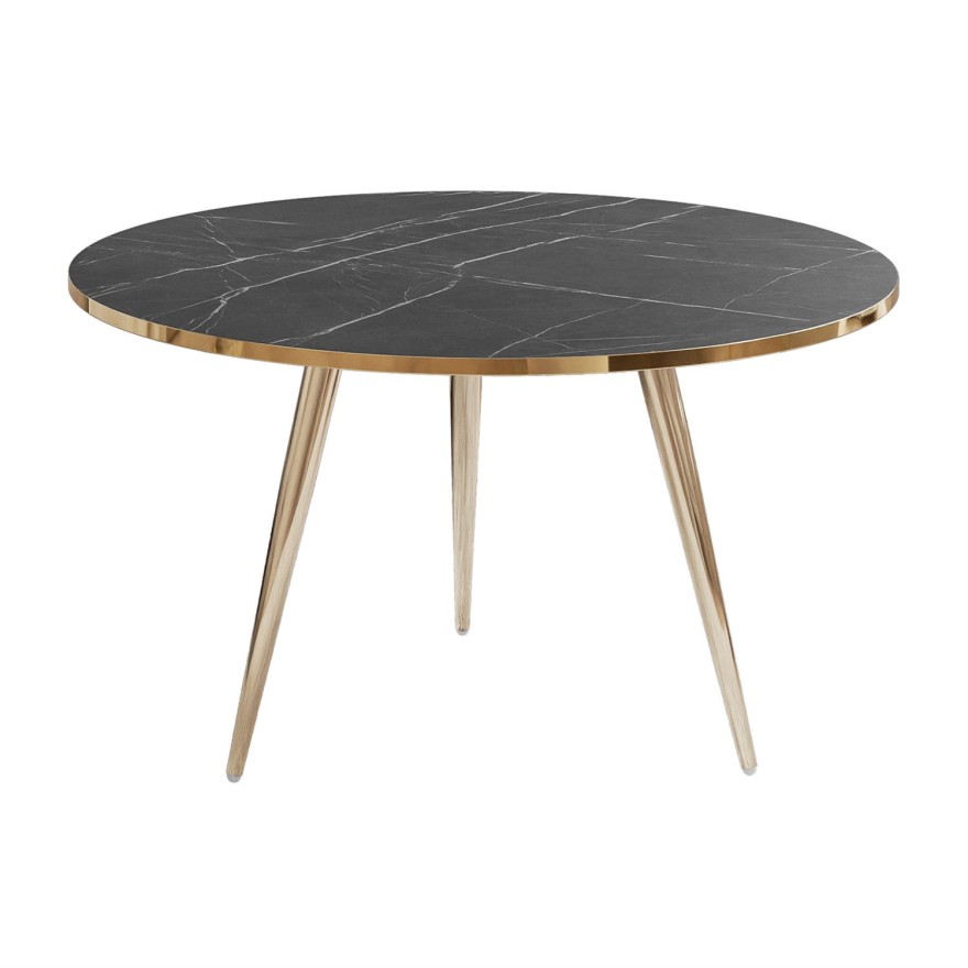 Runder Couchtisch SOLEIL GOLD MARMOR