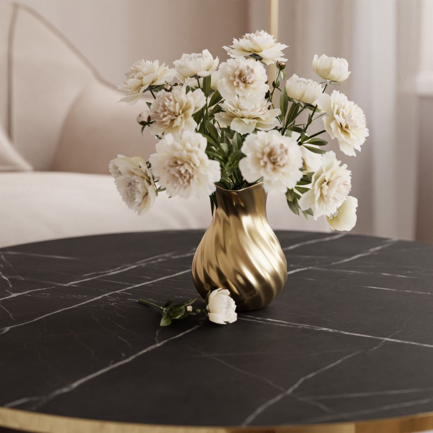 Runder Couchtisch SOLEIL GOLD MARMOR