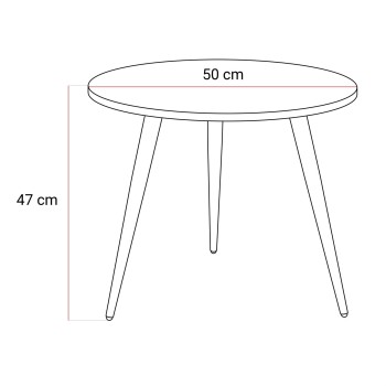 Runder Couchtisch SOLEIL GOLD Hochglanz
