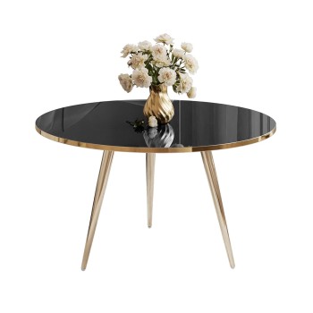 Runder Couchtisch SOLEIL GOLD Hochglanz