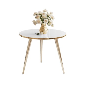 Runder Couchtisch SOLEIL GOLD Hochglanz