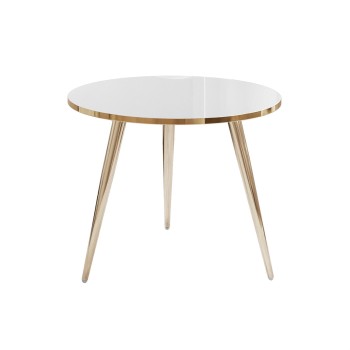 Runder Couchtisch SOLEIL GOLD Hochglanz