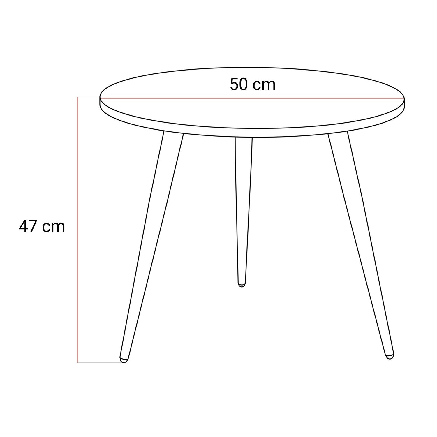 Runder Couchtisch SOLEIL GOLD Schwarz Matt