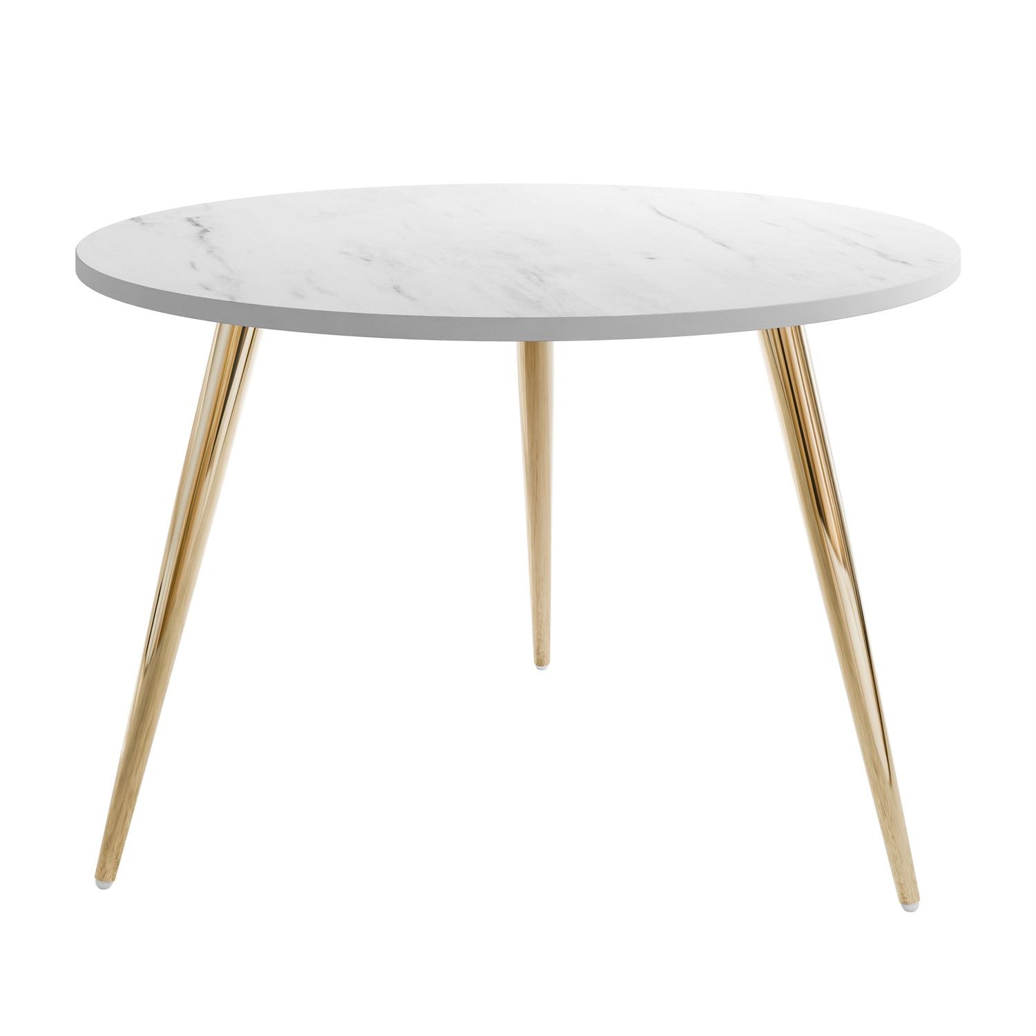 Runder Couchtisch SOLEIL II aus Marmor auf goldenen Beinen