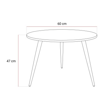 Runder Couchtisch SOLEIL II aus Marmor auf goldenen Beinen