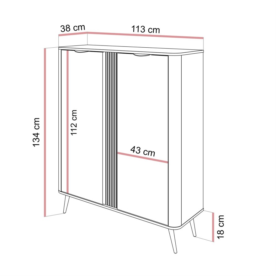 Hohe Kommode TWILIGHT 2D