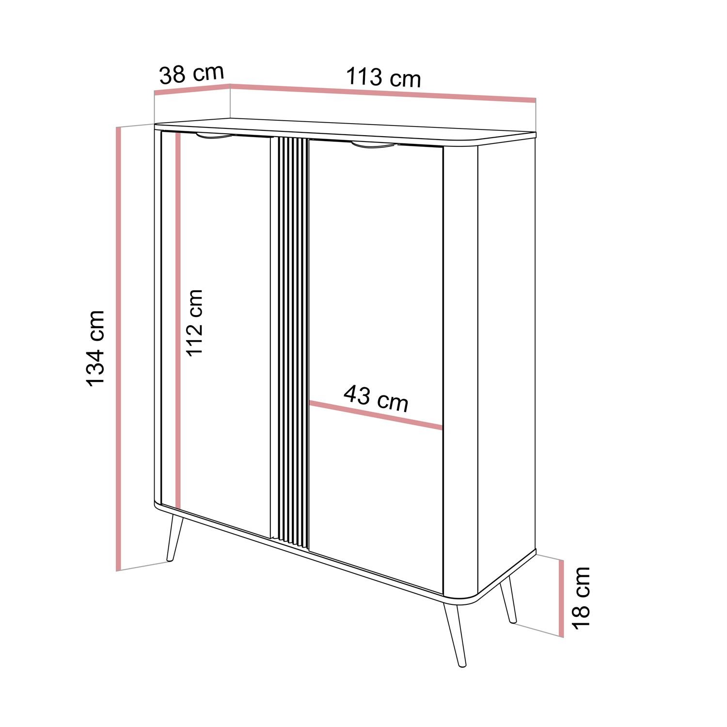 Hohe Kommode TWILIGHT 2D