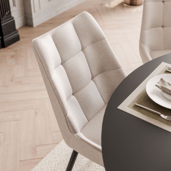 Esszimmer-Set ELODIE mit vier Stühlen