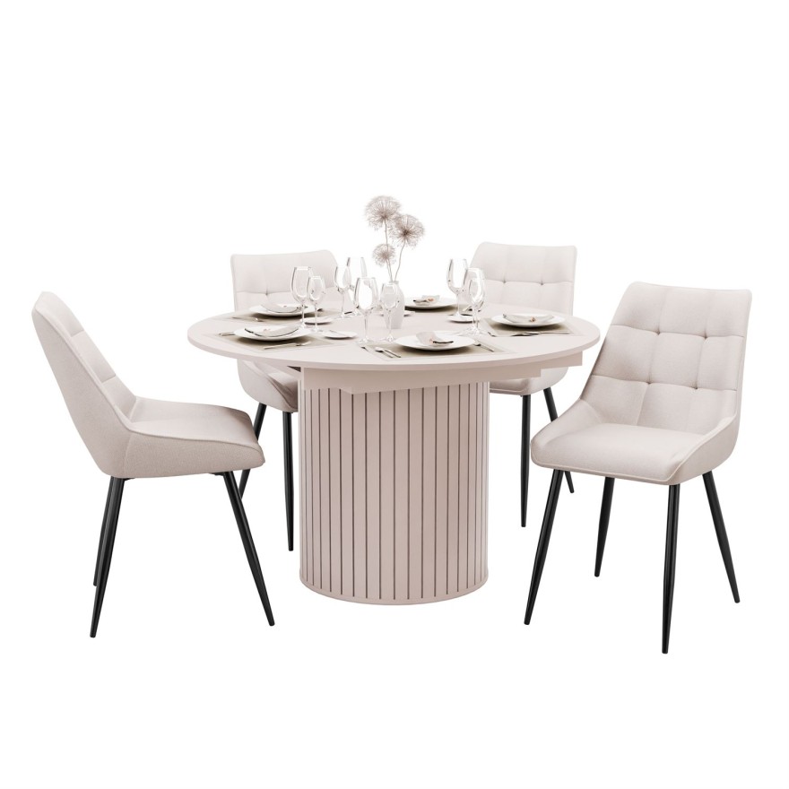 Esstisch ELODIE  mit vier Stühlen