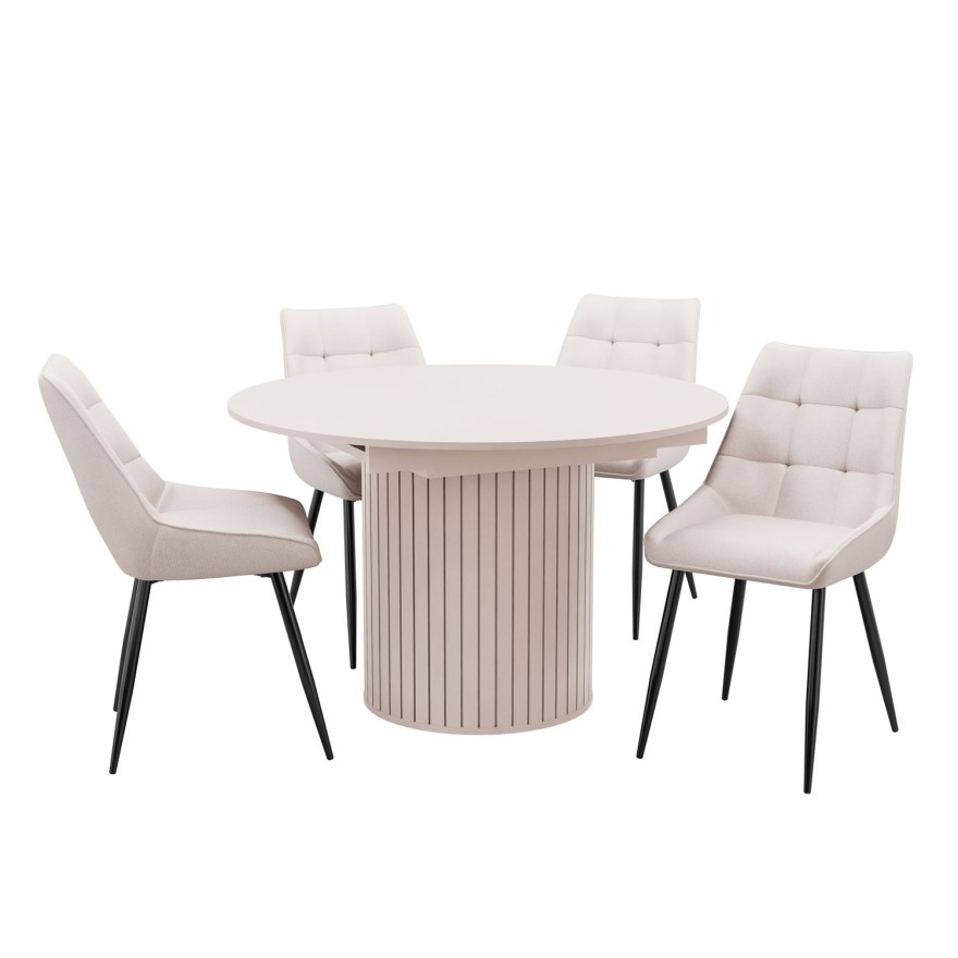 Esstisch ELODIE  mit vier Stühlen