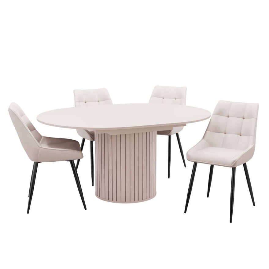 Esstisch ELODIE  mit vier Stühlen