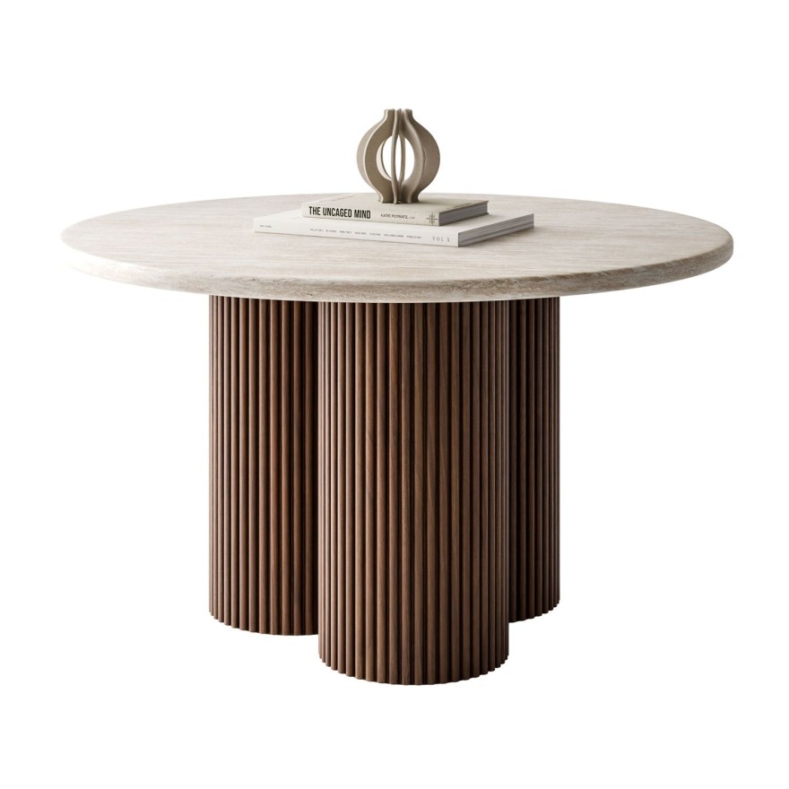 Couchtisch CANYON mit gerilltem Untergestell