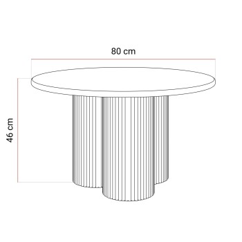 Couchtisch CANYON mit gerilltem Untergestell