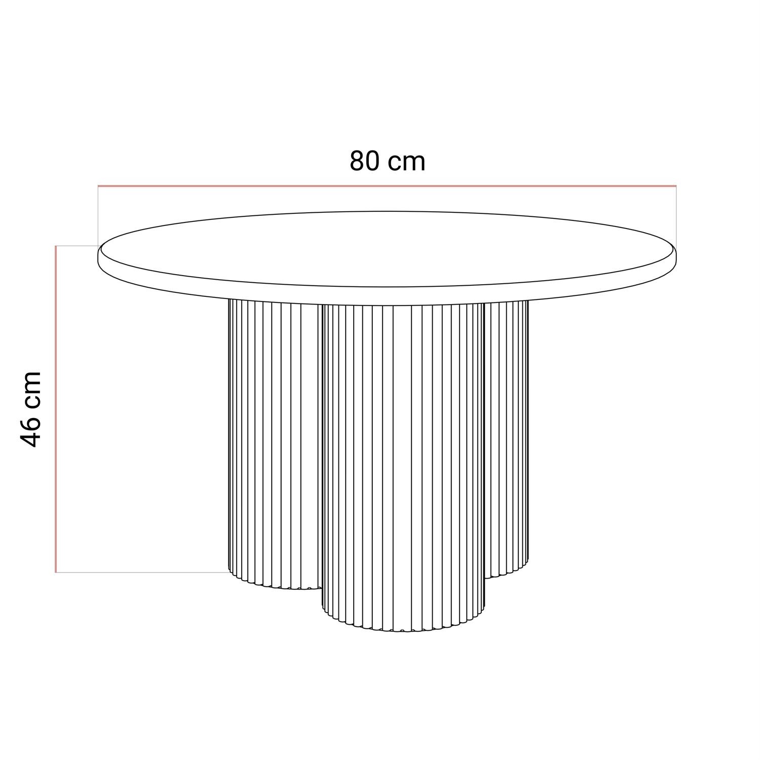 Couchtisch CANYON mit gerilltem Untergestell