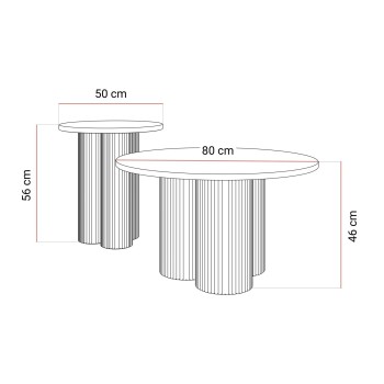 Couchtisch Set CANYON 2in1