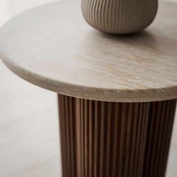 Couchtisch CANYON S mit gerilltem Sockel