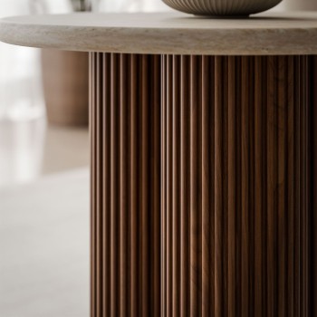 Couchtisch CANYON S mit gerilltem Sockel