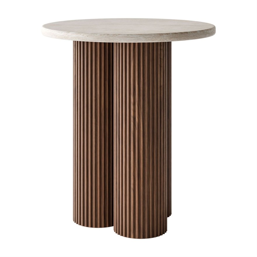 Couchtisch CANYON S mit gerilltem Sockel