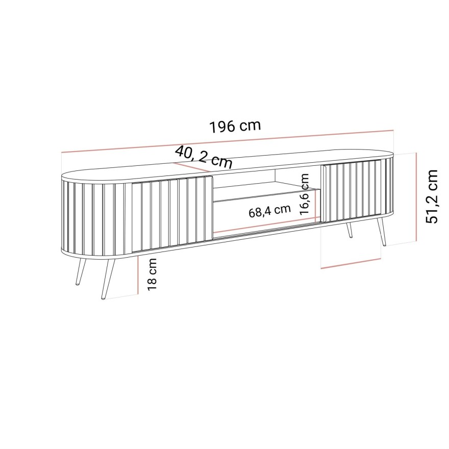 TV-Schrank WILLOW mit Schiebefronten