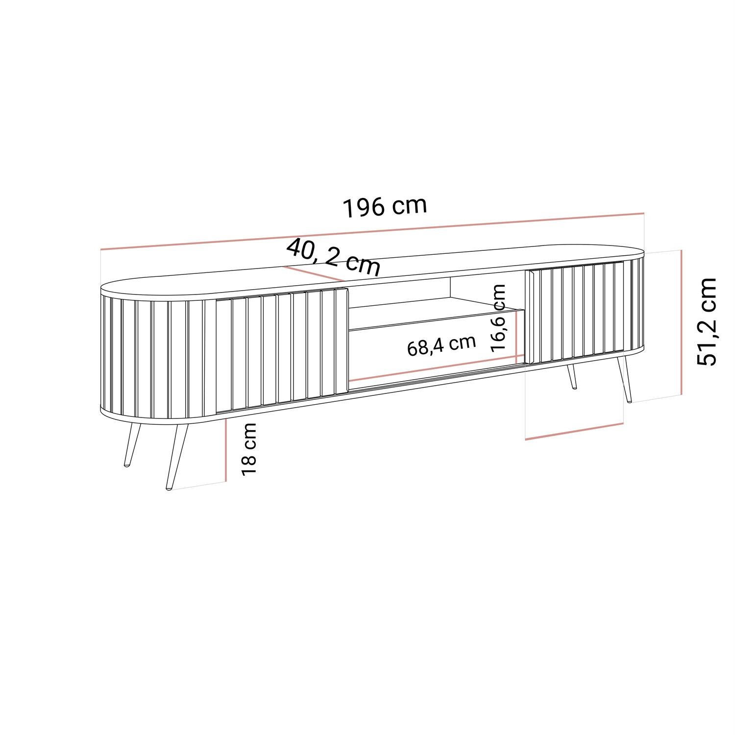TV-Schrank WILLOW mit Schiebefronten