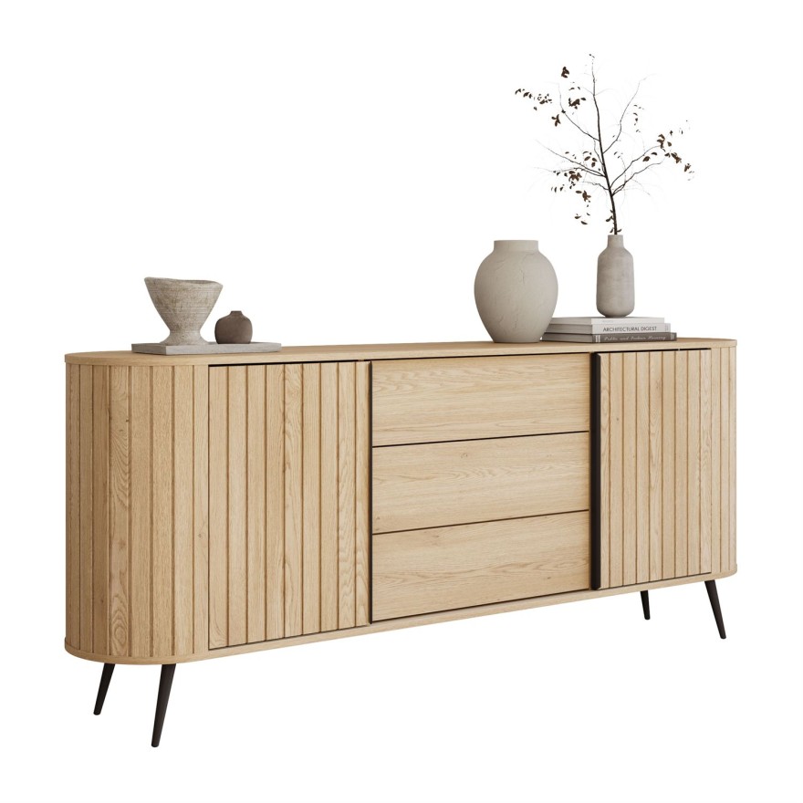 Kommode WILLOW 2D3S mit Schiebetüren