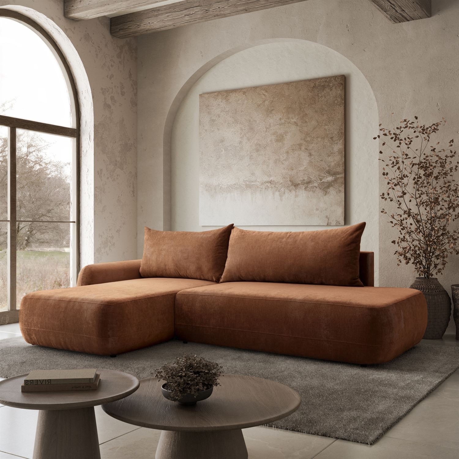 Ecksofa GOYA mit Schlaffunktion und Bettkasten