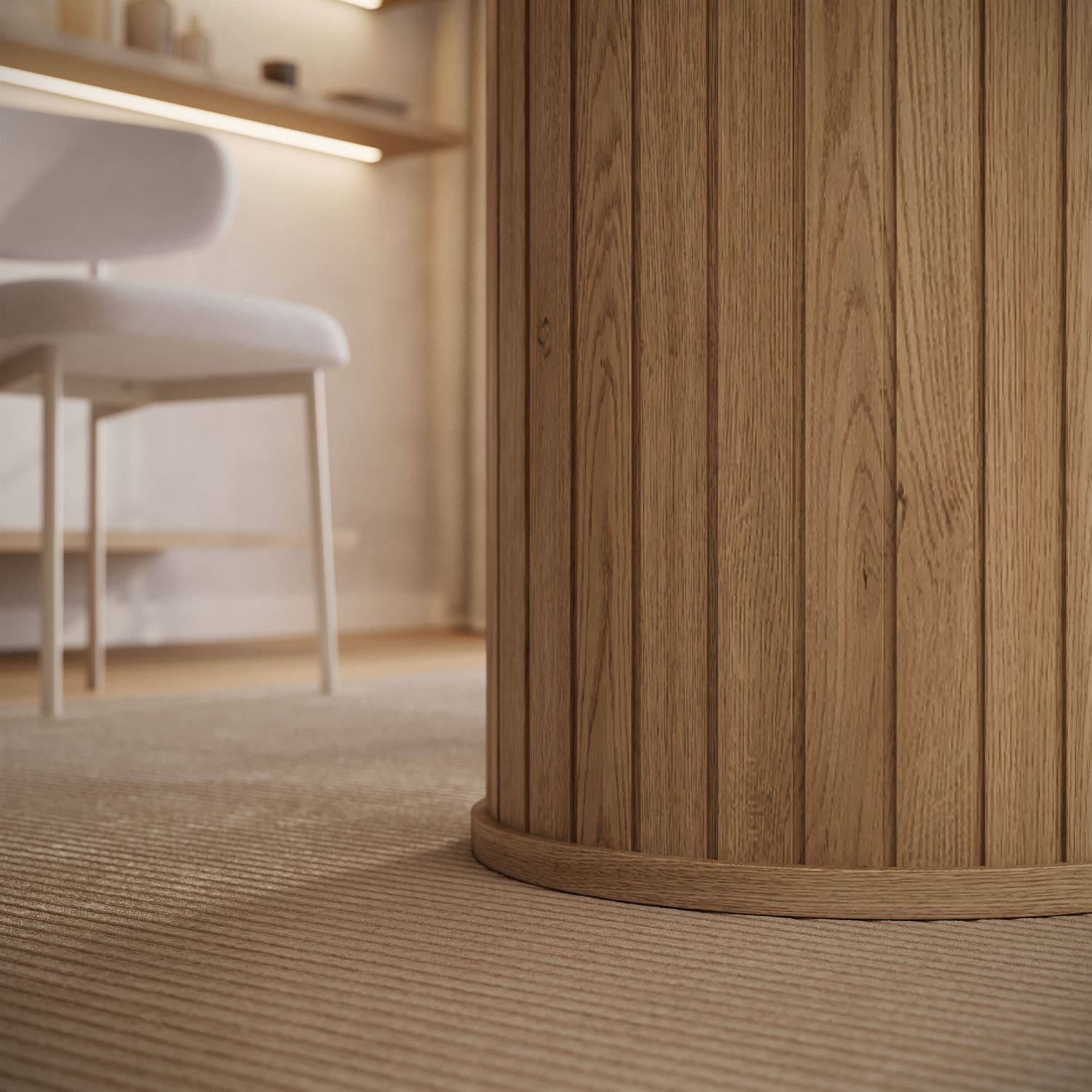 Ausziehbarer Tisch WILLOW 180–220 mit Stühlen ELYSE