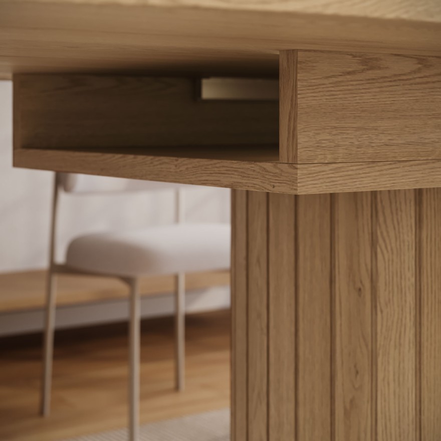 Ausziehbarer Tisch WILLOW 180–220 mit Stühlen ELYSE