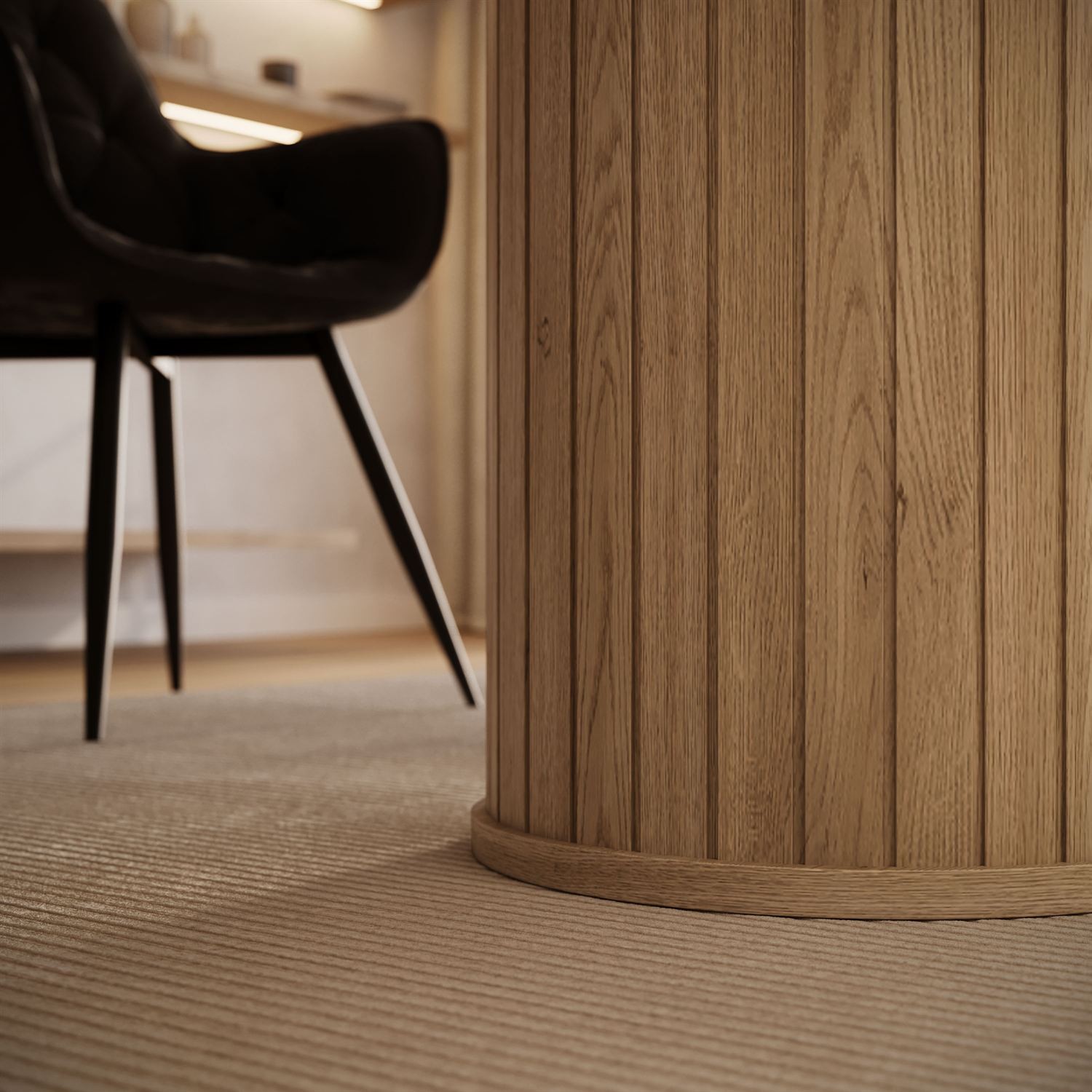 Ausziehbarer Tisch WILLOW 180–220 mit Stühlen TOKIO