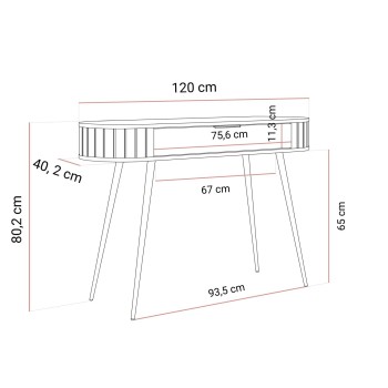 Konsole WILLOW 120 cm, mit hohen Beinen
