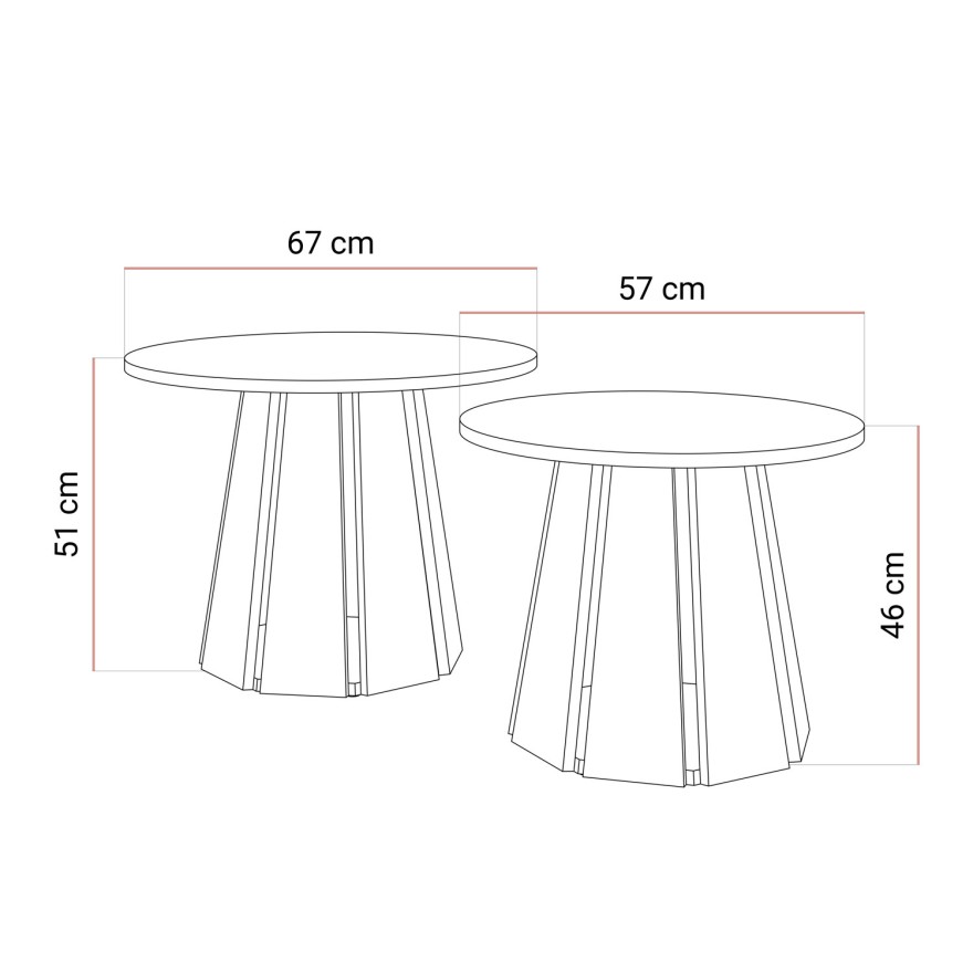 Couchtischset SILVA 2in1