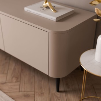 TV-Schrank CELESTE PUSH OPEN mit Beleuchtung auf Füßen