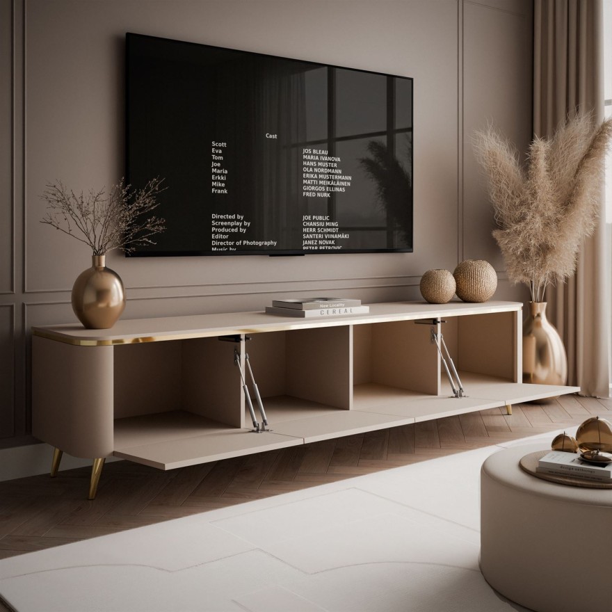 TV-Schrank AVELINE 200 cm mit LED-Beleuchtung