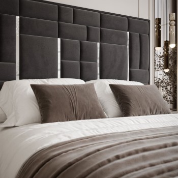 Polsterbett BRIGITTE SILVER mit Bettkasten