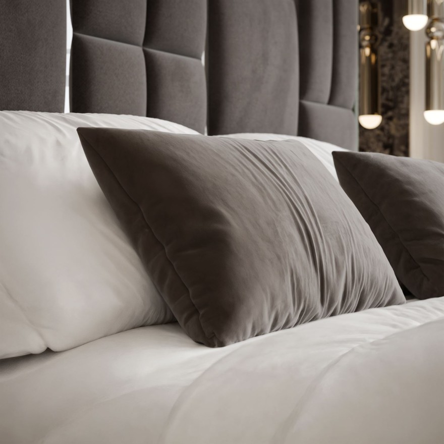 Polsterbett BRIGITTE SILVER mit Bettkasten