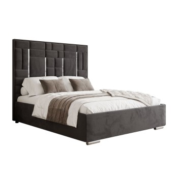 Polsterbett BRIGITTE SILVER mit Bettkasten