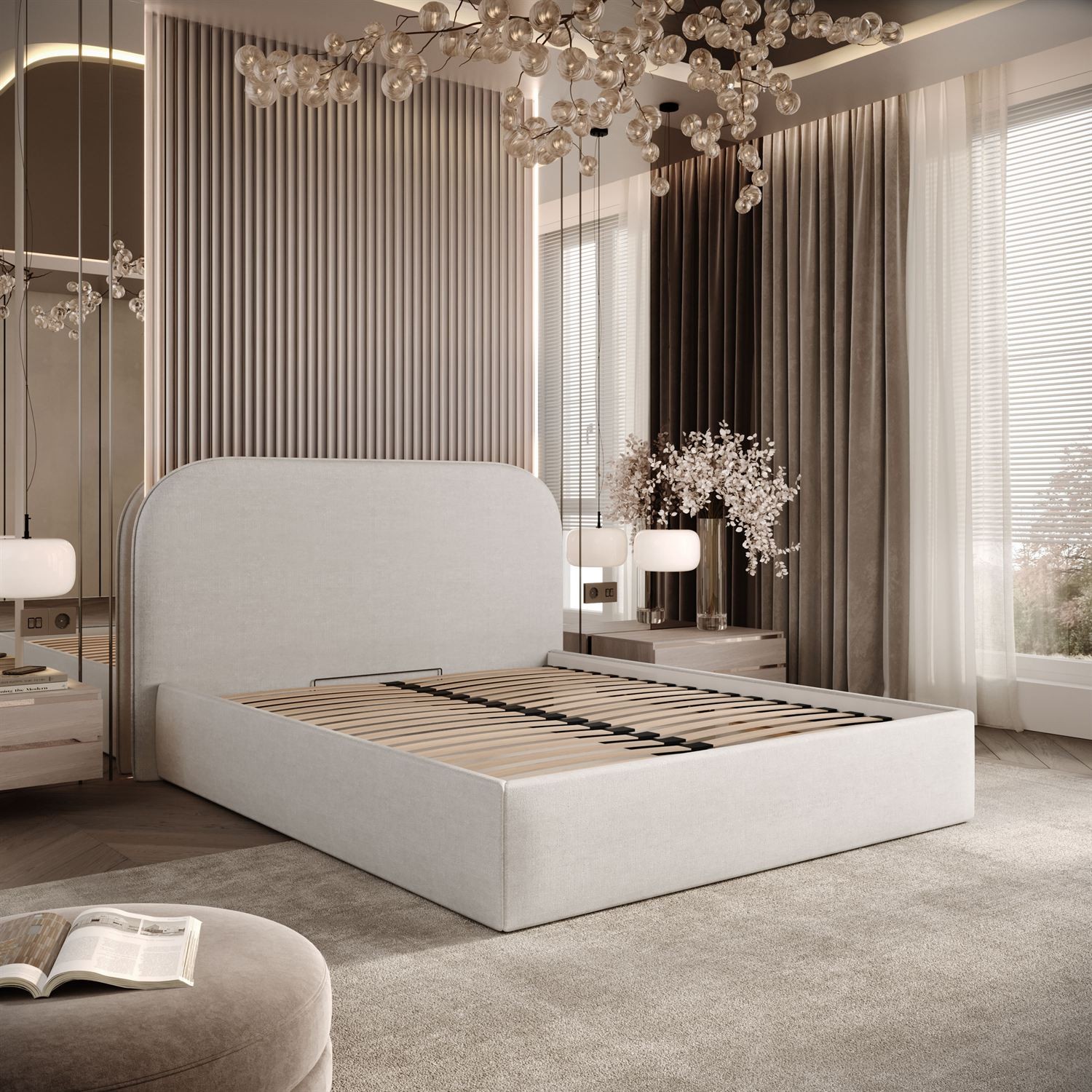 Polsterbett OLIMPIA mit Bettkasten