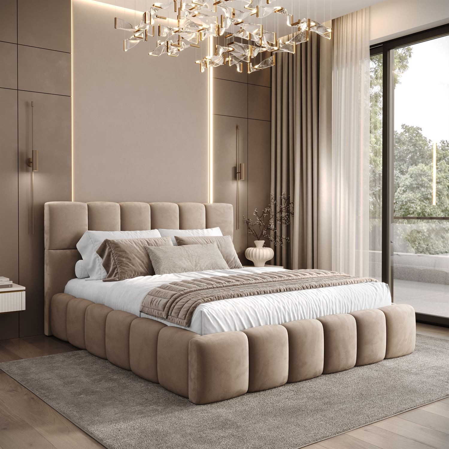 Polsterbett VENEZIA mit Bettkasten